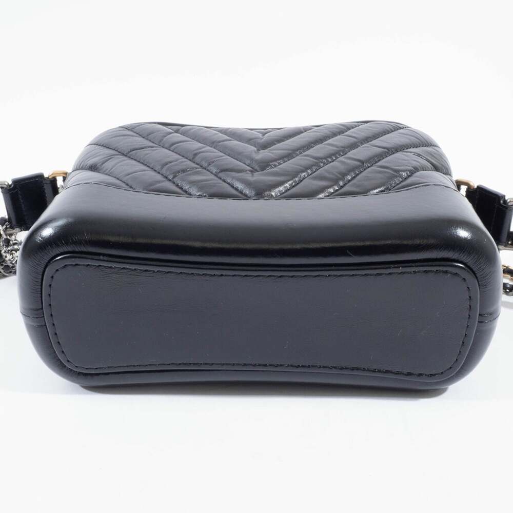 Chanel So Black Gabrielle Hobo Chevron #246487C32B - Picture 7 of 9
